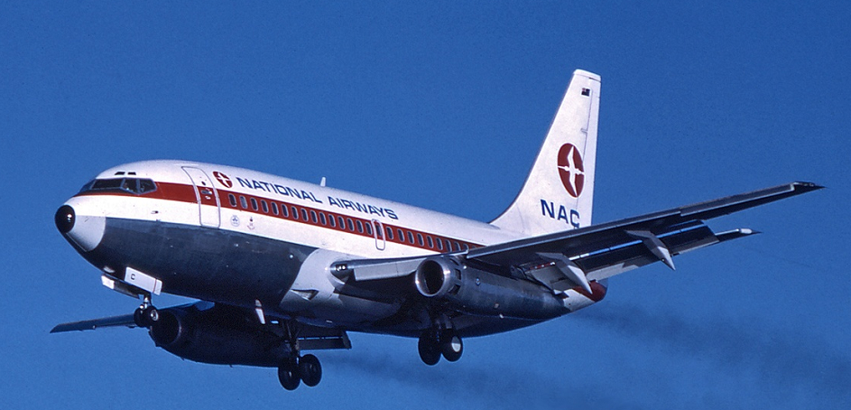 Boeing 737-219 of NAC in landing configuration