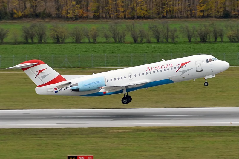 Austrian Airlines Fokker F70 registration OE-LFH