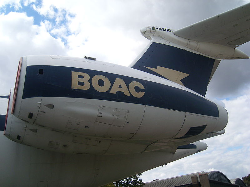 VC10 Conway engines mounted on the rear fuselage