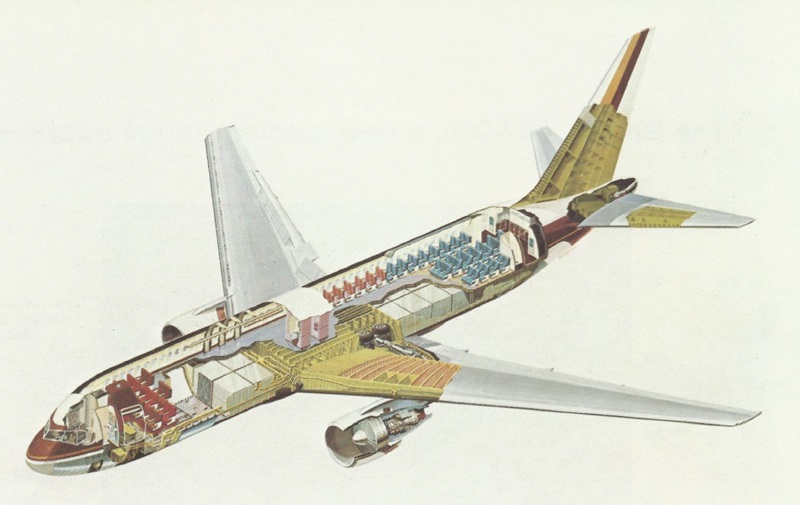 Boeing 767-200 cutaway.