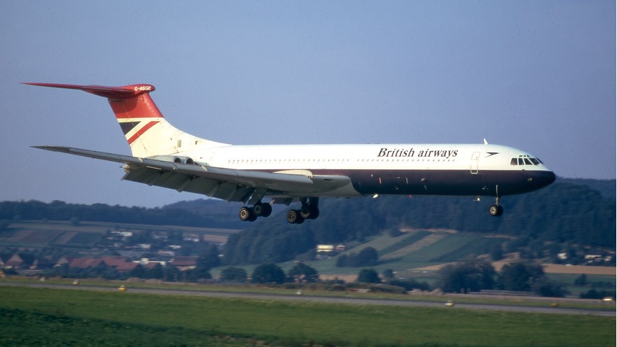 British Airways Super VC-10 Zurich 1974 registration G-ASGE
