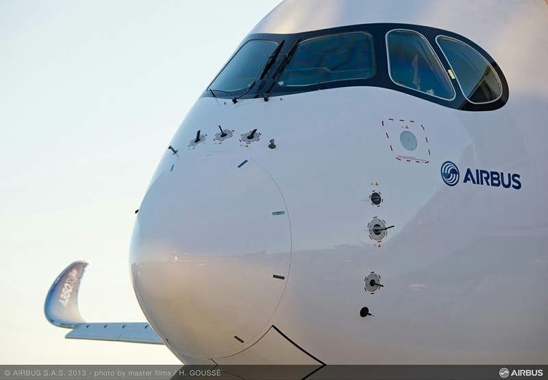 Windshields on the Airbus A350