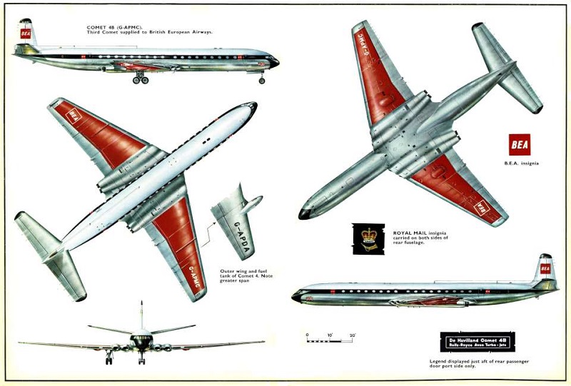 De Havilland Comet 5-view BEA