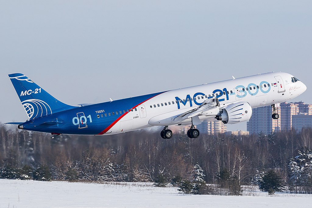 Irkut MC-21-300(now Yakovlev MC-21-300) taking off.