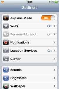  The control centre on your mobile or cell phone. 