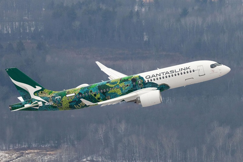 QANTAS Airbus A220-300 makes its maiden flight