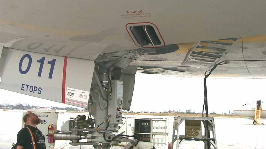  As part of the flight safety regimen a comprehensive list of checks is performed on every aircraft that comes in before it is allowed to depart on its next flight. This includes a visual inspection by one of the pilots on their pre-flight walk around. This is heartening as you know they won’t get onboard and fly an aircraft that appears unsafe. 