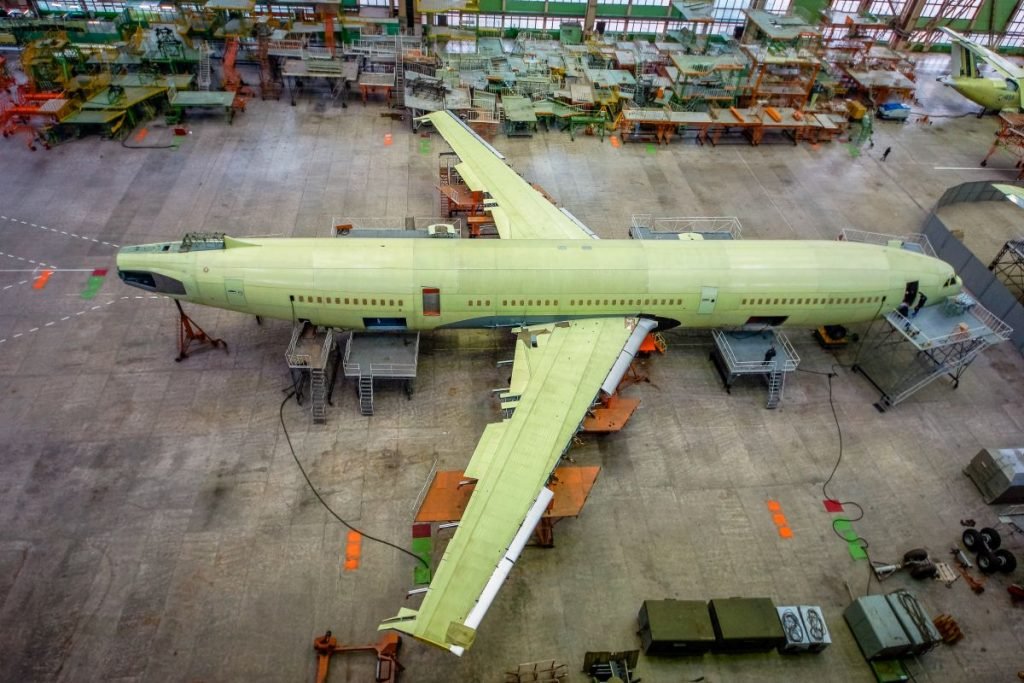  IL-96-400M prototype under construction. 