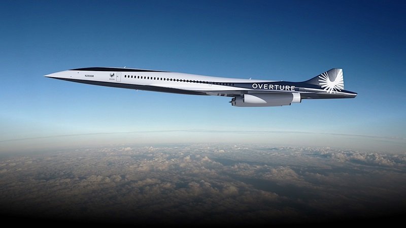  The latest design shows 4 Overture engines mounted beneath the main wings. 
