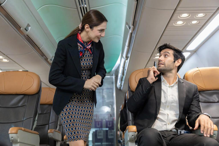 Mobile phone on plane